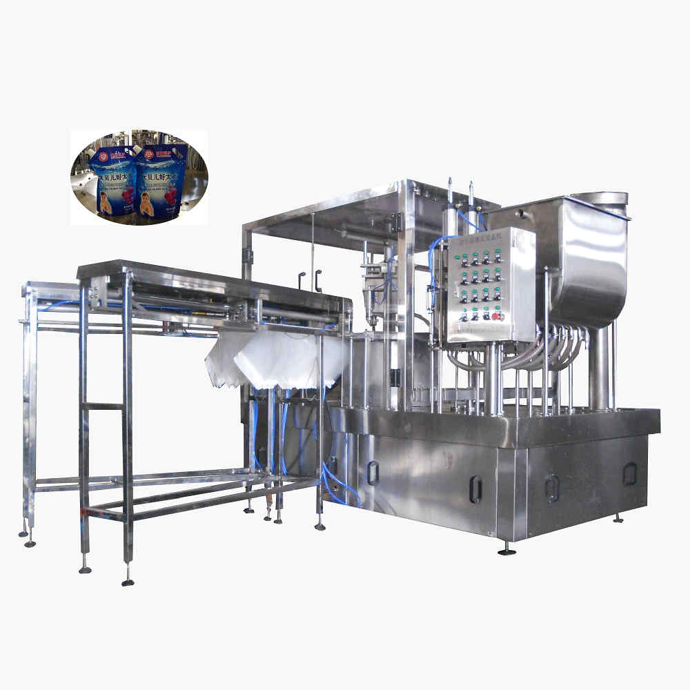 ZLD-2A Automatic stand up pouch filling and cap-screwing machine for 2000ml by thrice filling